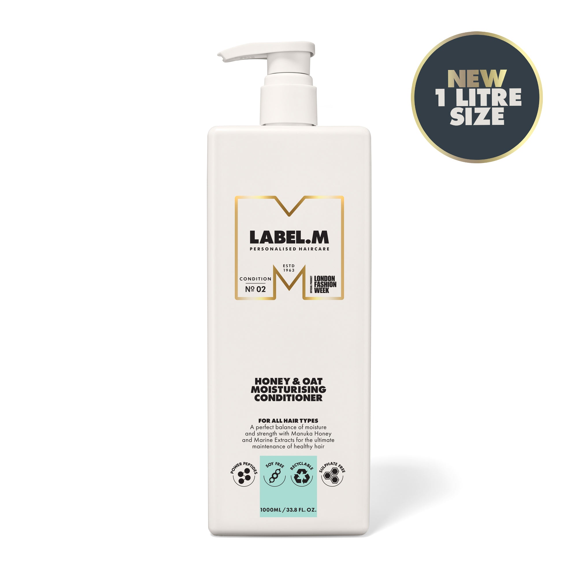 LABEL.M Honey & Oat Moisturising Conditioner 1000ml – TONI&GUY