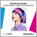 RICHARD MUNSLOW AT TONI&GUY HEMEL HEMPSTEAD WINS PARTNER 2019 UK GOLD AT THE GOLDWELL COLOUR ZOOM COMPETITION - TONI&GUY