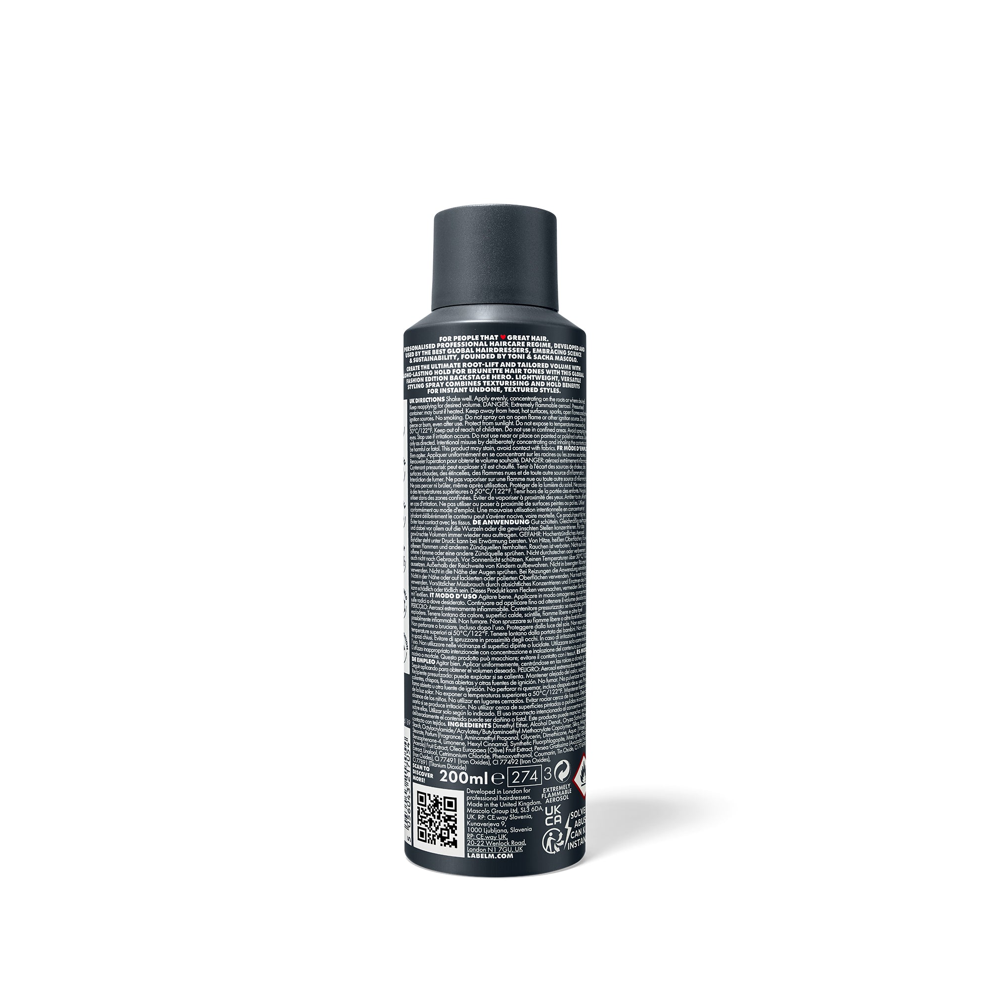 LABEL.M Fashion Edition Brunette Texturising Volume Spray - TONI&GUY