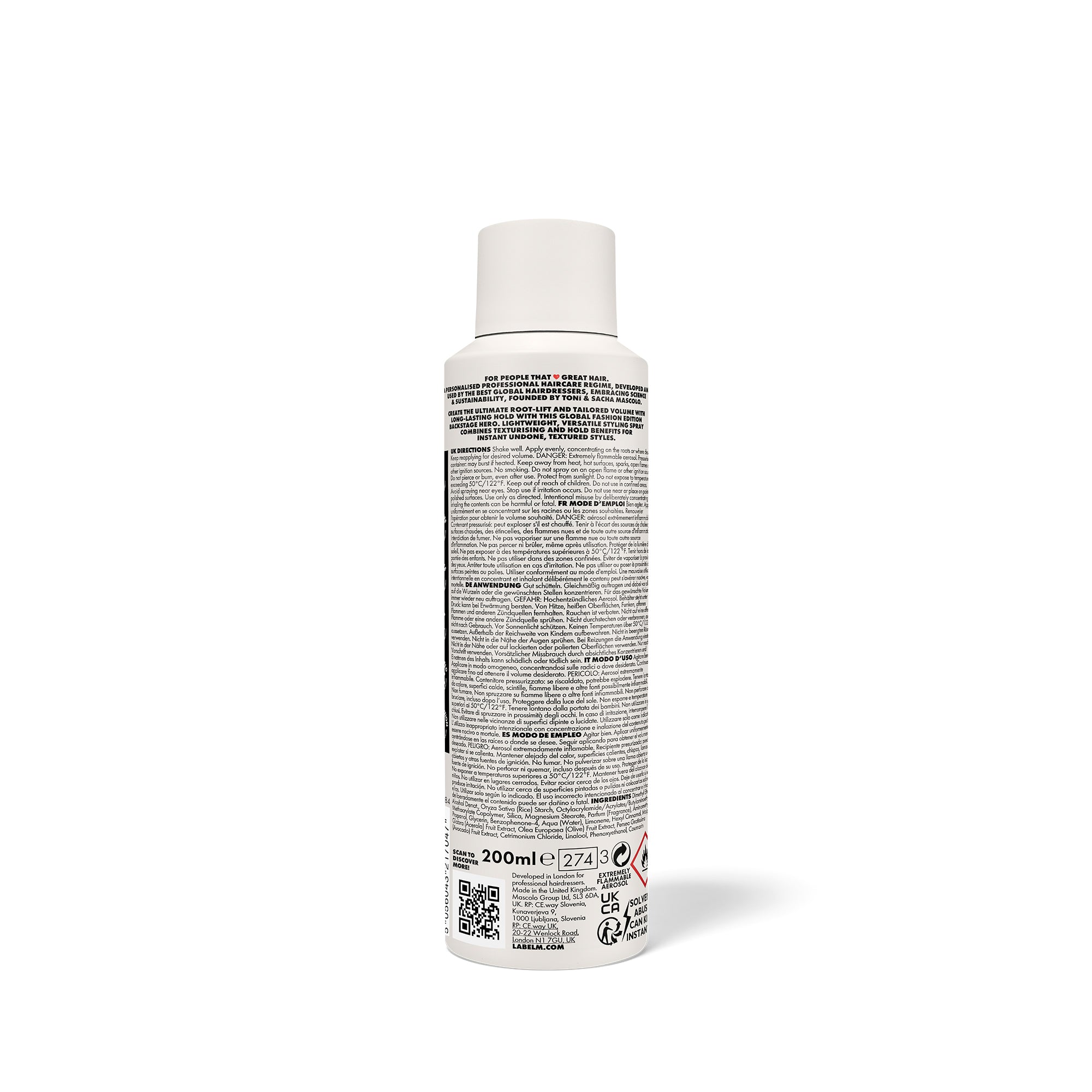 LABEL.M Fashion Edition Texturising Volume Spray - TONI&GUY