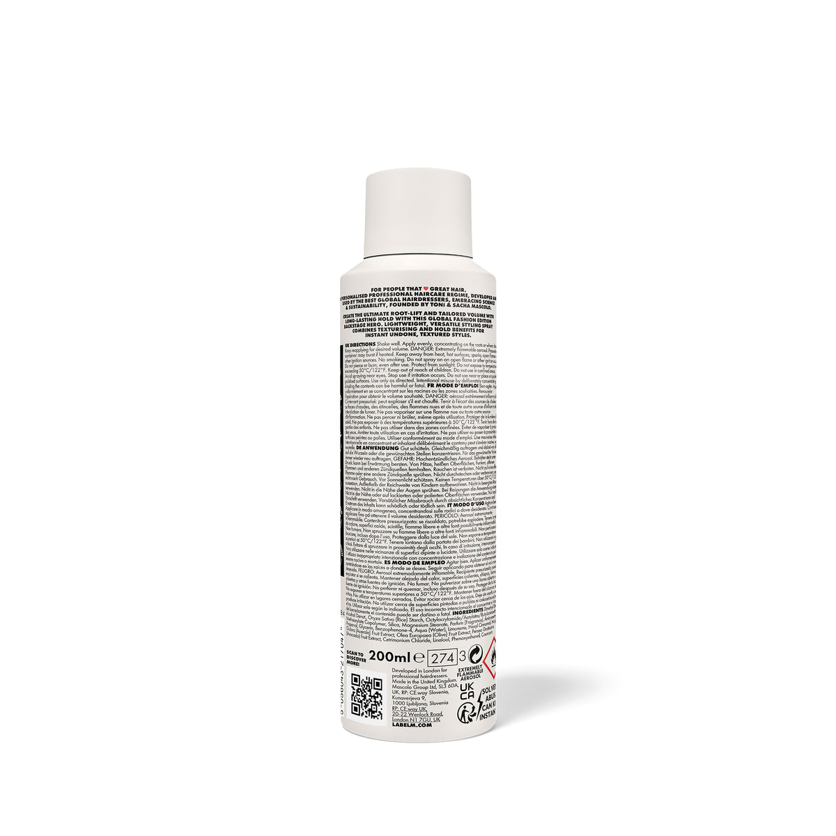 LABEL.M Fashion Edition Texturising Volume Spray - TONI&GUY