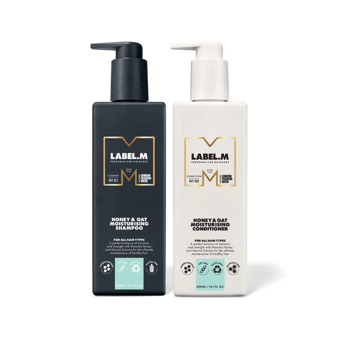 LABEL.M Honey & Oat Shampoo & Conditioner Moisturising Set - TONI&GUY