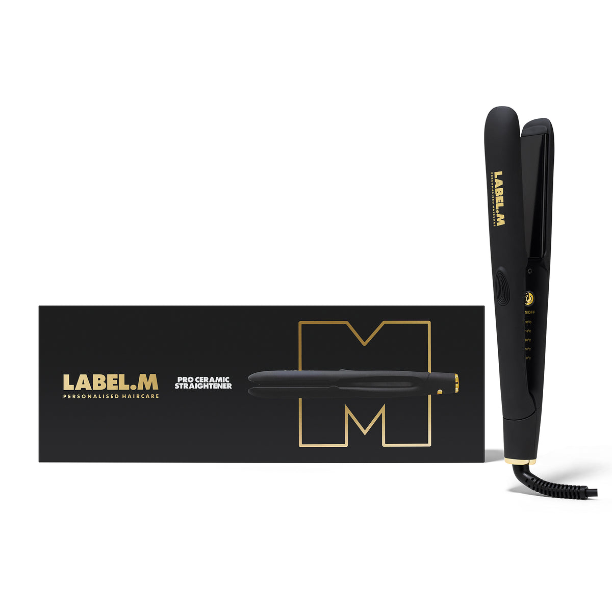 LABEL.M Pro Ceramic Straightener Black - TONI&GUY